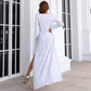 White Sequin Long Sleeve Dress