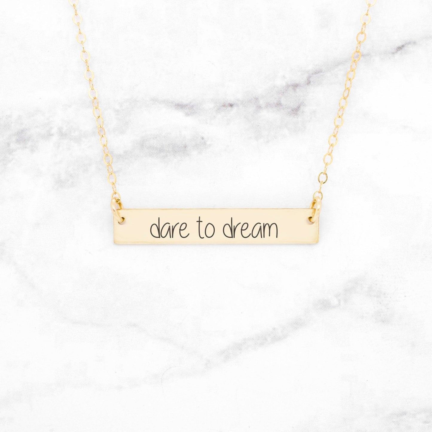 "Dare to Dream" Bar Necklace