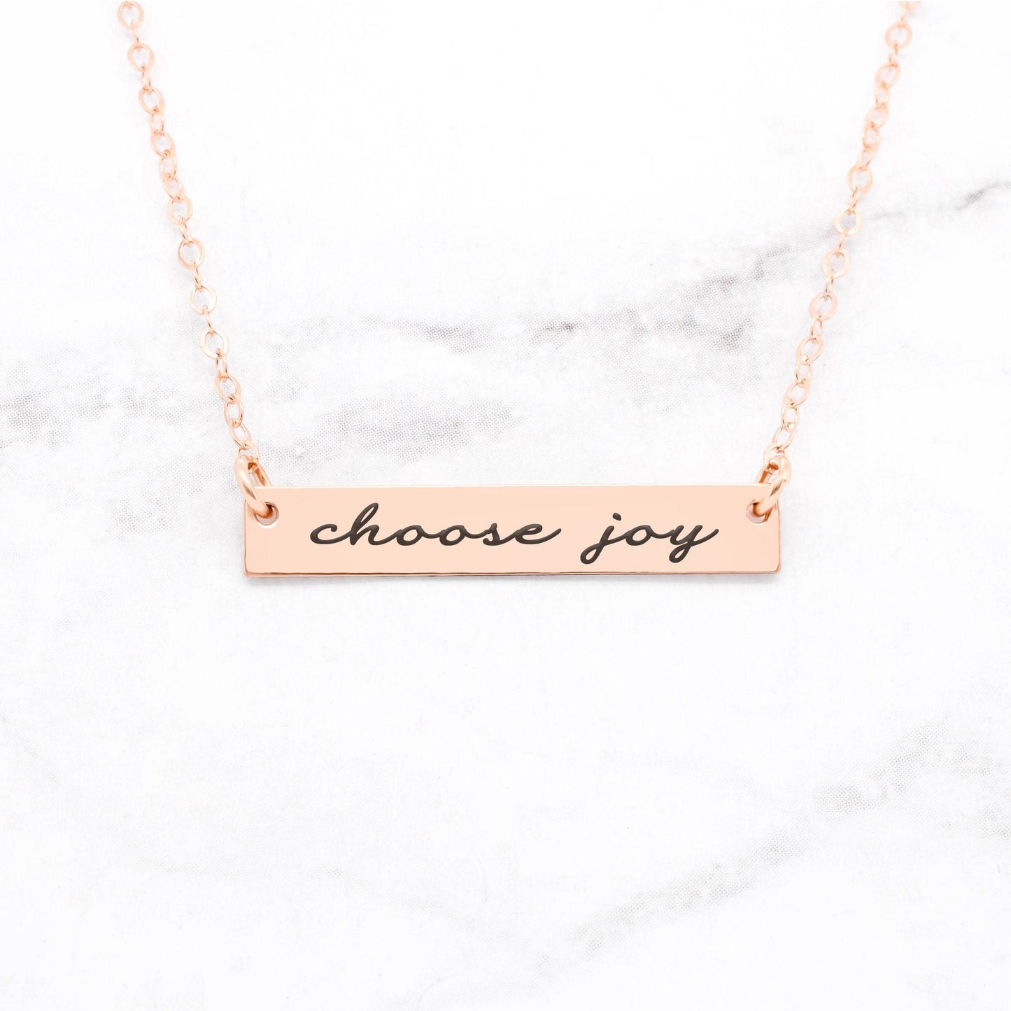 "Choose Joy" Bar Necklace